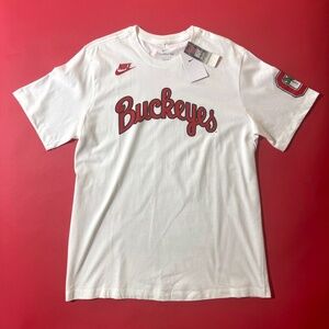 Script Buckeyes Ohio State White Nike Tee – Vintage Leaf Logo